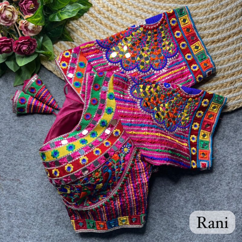 Tew Heavy Italian Soft Silk Multi Thread Work Navratri Blouse